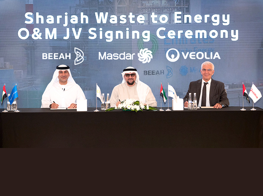 Veolia joins BEEAH Group and Masdar to operate and maintain region’s first waste to energy plant