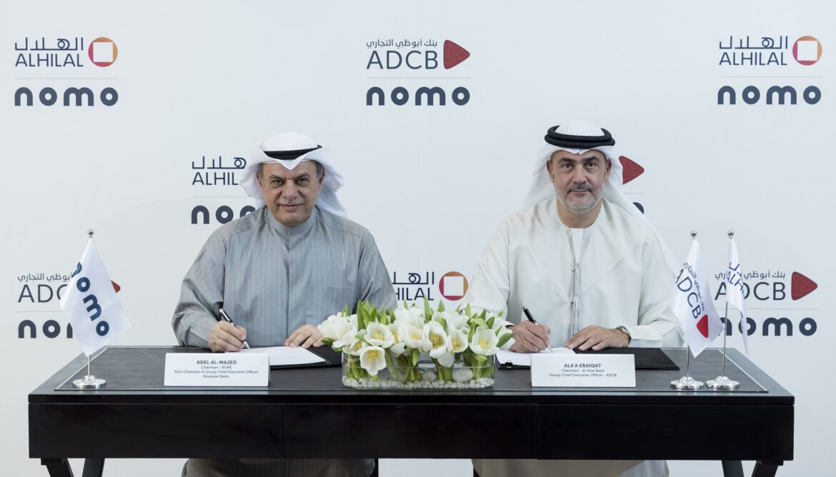 ADCB and Al Hilal Bank sign a partnership with The Bank of London and the Middle East to offer digital UK banking to customers in the UAE through Nomo