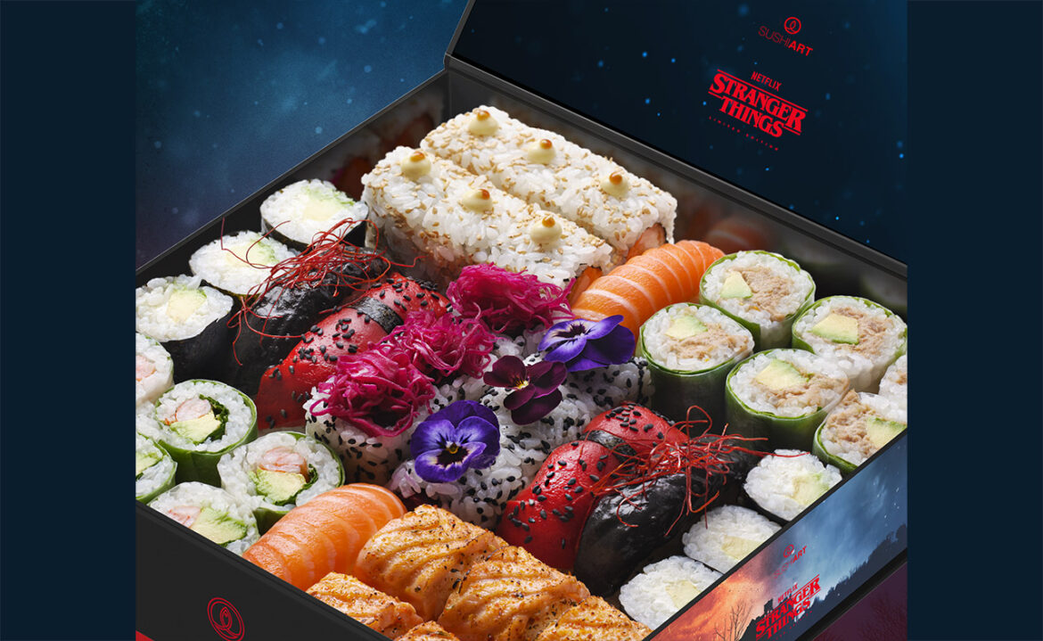 SUSHIART CELEBRATES 10TH ANNIVERSARY WITH UPSIDE-DOWN SUSHI BOX, PAYING TRIBUTE TO NETFLIX’S STRANGER THINGS