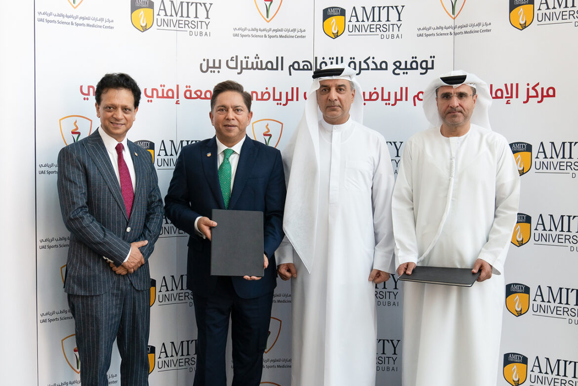 UAE Sports Science and Sports Medicine Center and Amity University Dubai sign cooperation agreement to promote and bridge partnerships with various academic entities