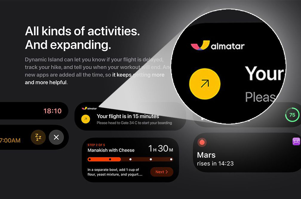 Apple features almatar App as a Showcase for New iPhone 15 and iOS 17 Dynamic Island Enhanced and Live Activities Features