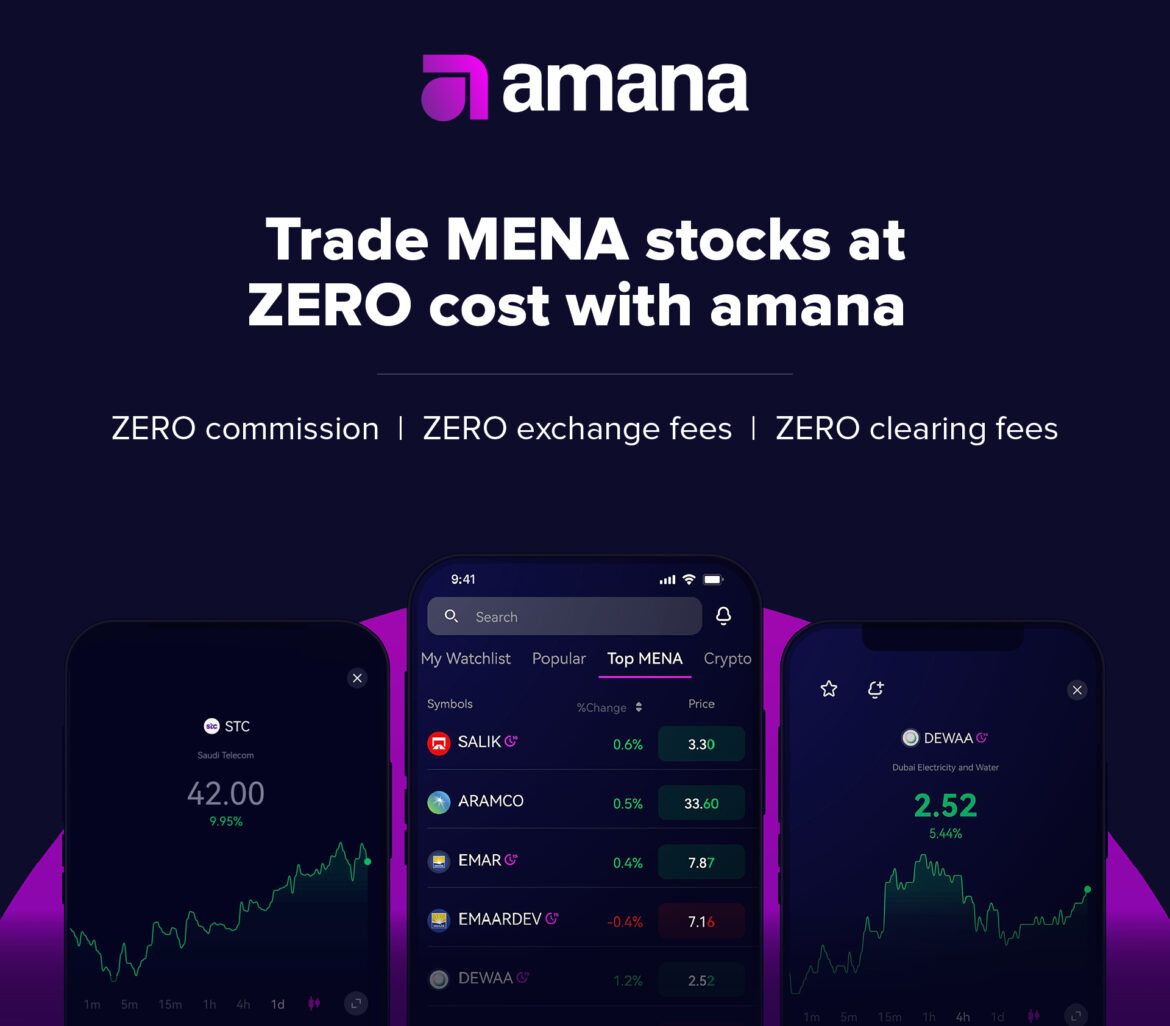 No fees on all MENA stocks: amana launches groundbreaking offer for its customers