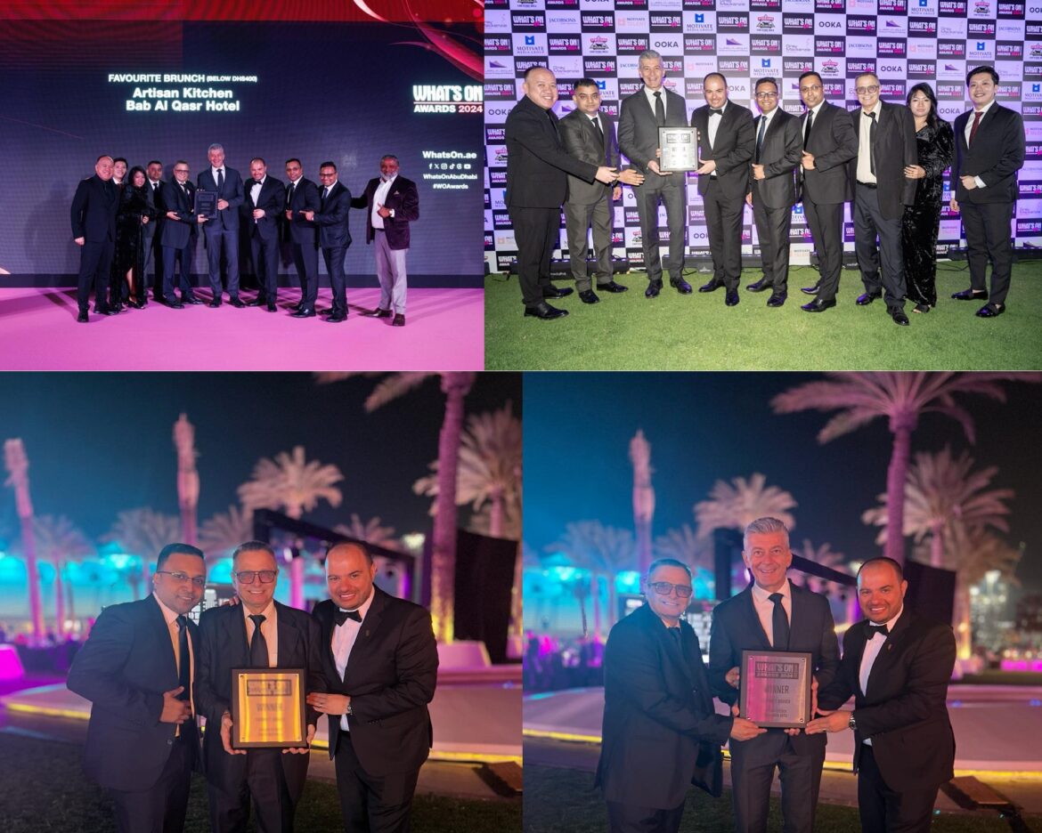Bab Al Qasr Hotel’s Artisan Kitchen Wins Favourite Brunch at What’s On Abu Dhabi Awards 2024