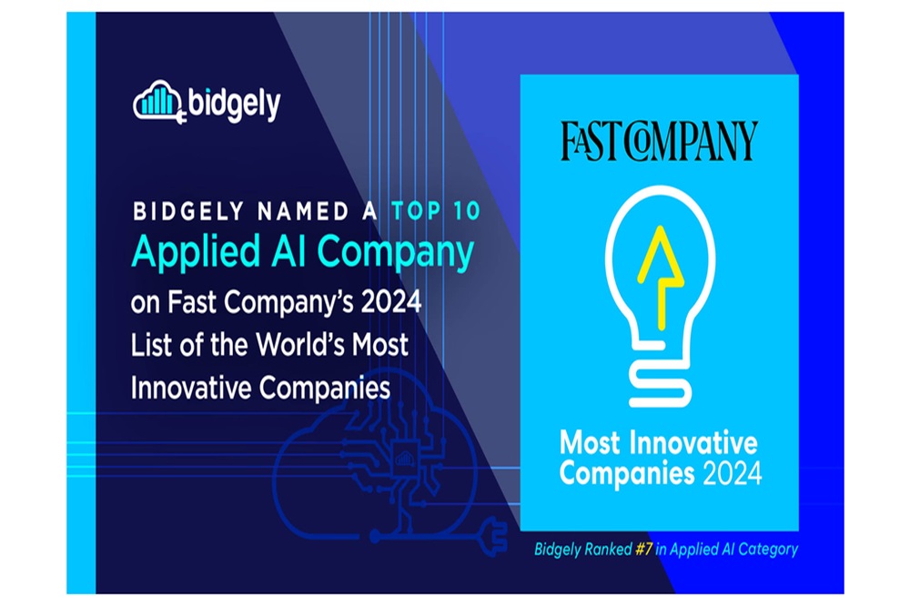 Bidgely Named a Top 10 Applied AI Company on Fast Company’s 2024 List of the World’s Most Innovative Companies