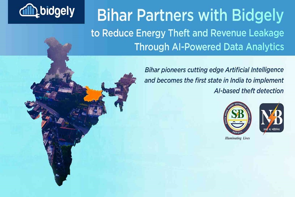 “Bihar ” Partners with “Bidgely” to Reduce Energy Theft and Revenue Leakage Through AI-Powered Data Analytics